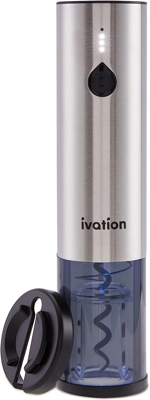 Ivation Wine Gift Set, Electric Corkscrew Wine Opener & Wine Foil Cutter